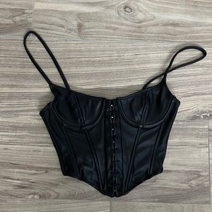White Fox Boutique Leather Corset